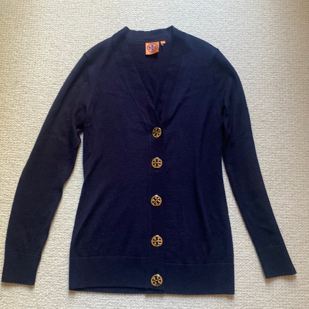 Tory Burch Navy Cardigan